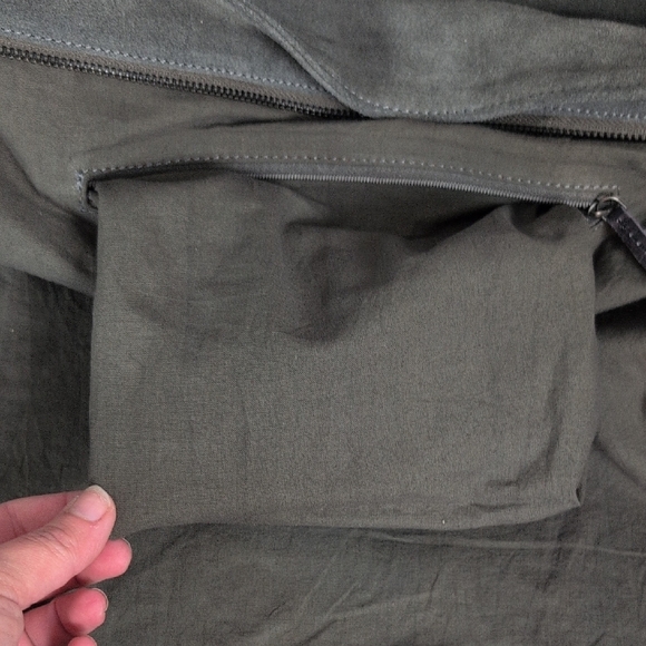 Free People Charcoal and Navy Shoulder Bag Boho Leather Western - Picture 13 of 16